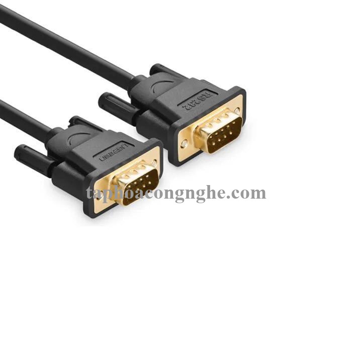 Ugreen 20156 5M màu Đen Cáp tín hiệu 2 đầu COM RS232 dương cao cấp DB101 30020156